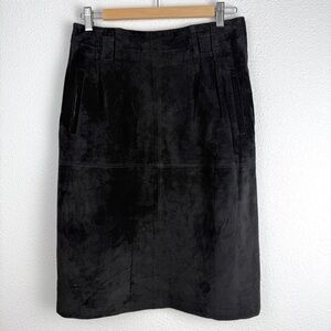 Vintage 100% Genuine Suede Leather Even Davies Pencil Skirt Medium